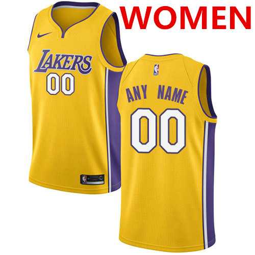 Womens Customized los angeles lakers swingman gold home nike icon edition jersey